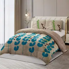 GENERICO - Cobertor De 2 Plazas Plush Liso Con Chiporro + 2 Fundas Almohada - Multicolor - 2 Plazas