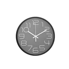 VGO - Reloj de pared Negro 30 cm