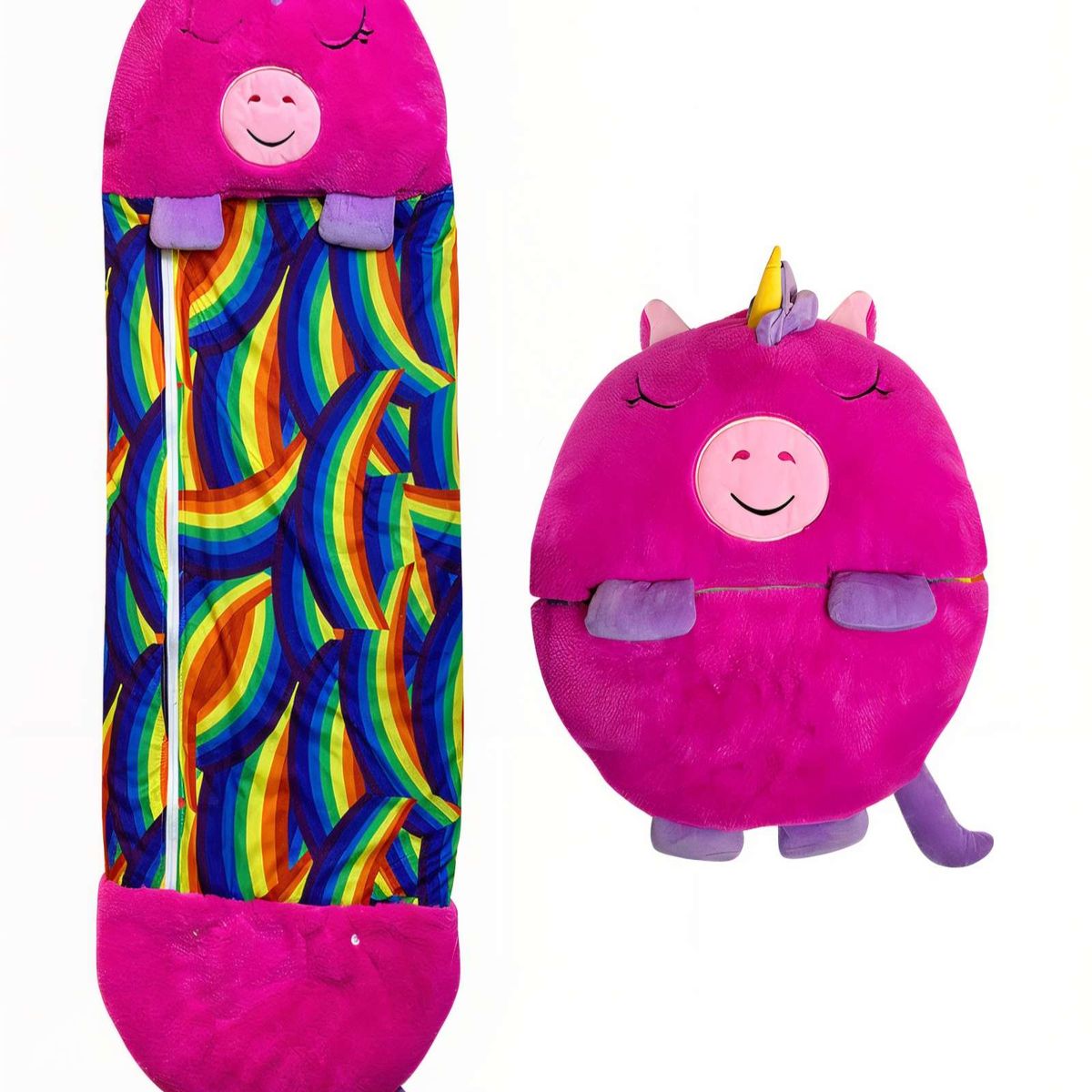 GENERICO - SACO PARA DORMIR EN FORMA DE UNICORNIO COLOR ROSADO