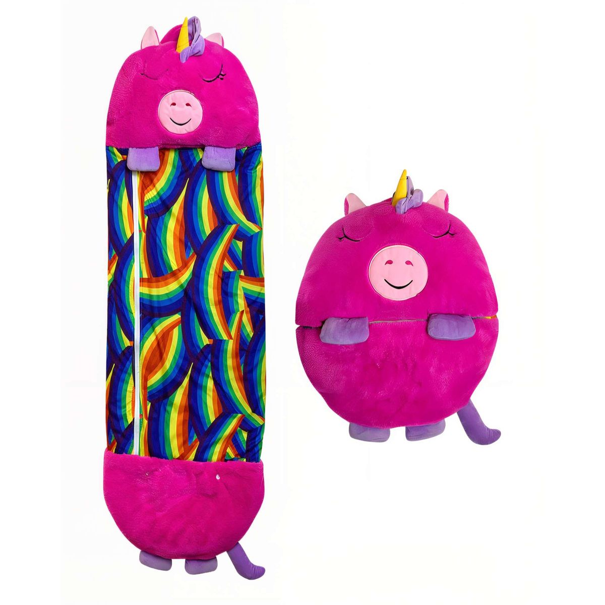 GENERICO - SACO PARA DORMIR EN FORMA DE UNICORNIO COLOR ROSADO