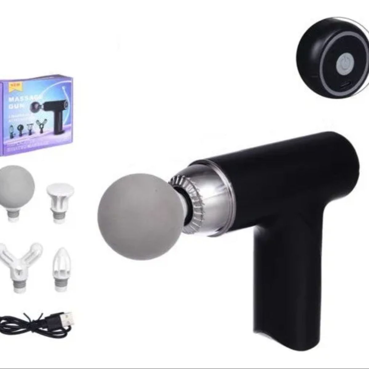 IRM - Masajeador Muscular Fascial Massage Gun Negro