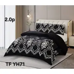 GENERICO - Cubrecama de Invierno Plush con Chiporro 2 Plazas Negro TFYH71