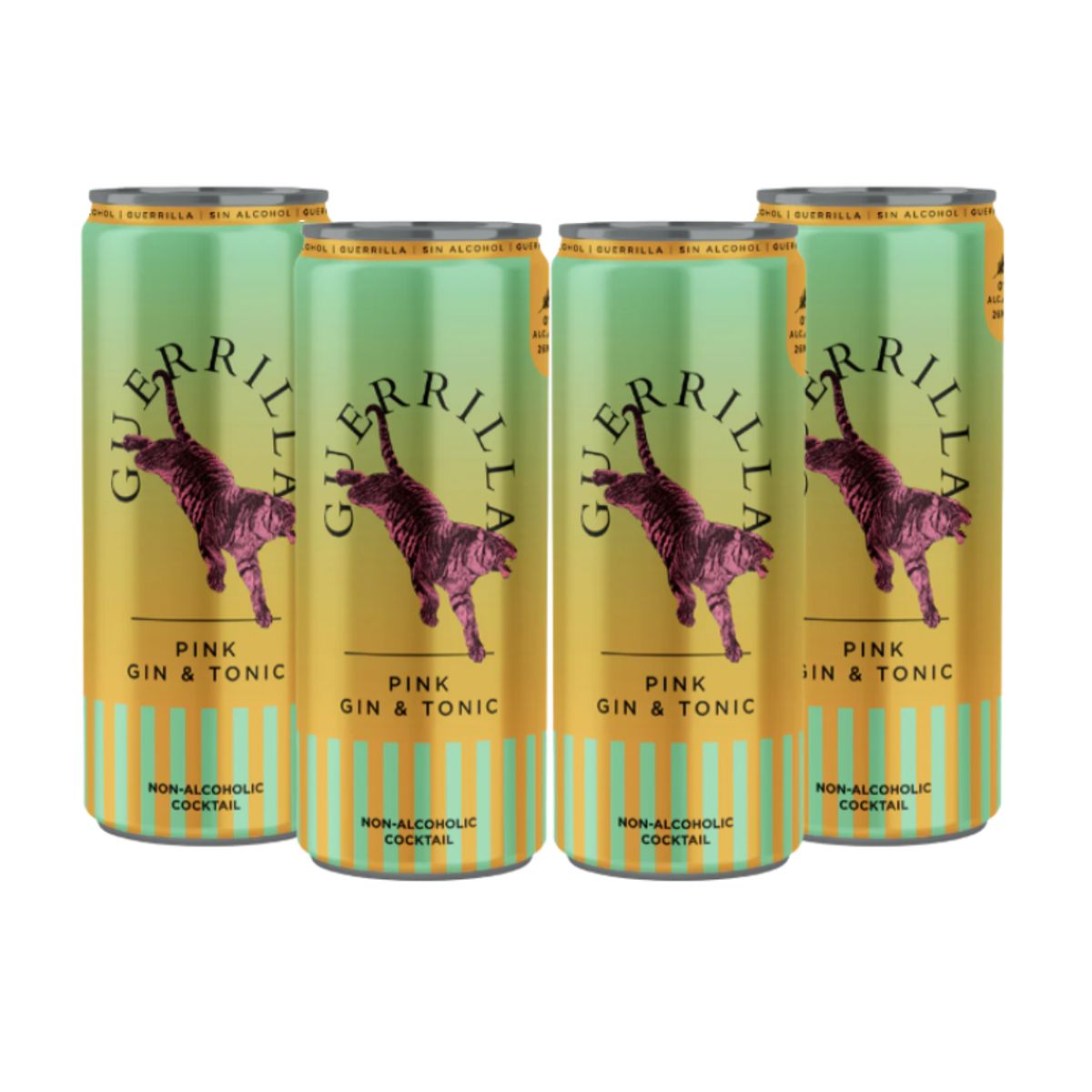 GENERICO - Cóctel Guerrilla Pink Gin&Tonic - Sin Alcohol x4