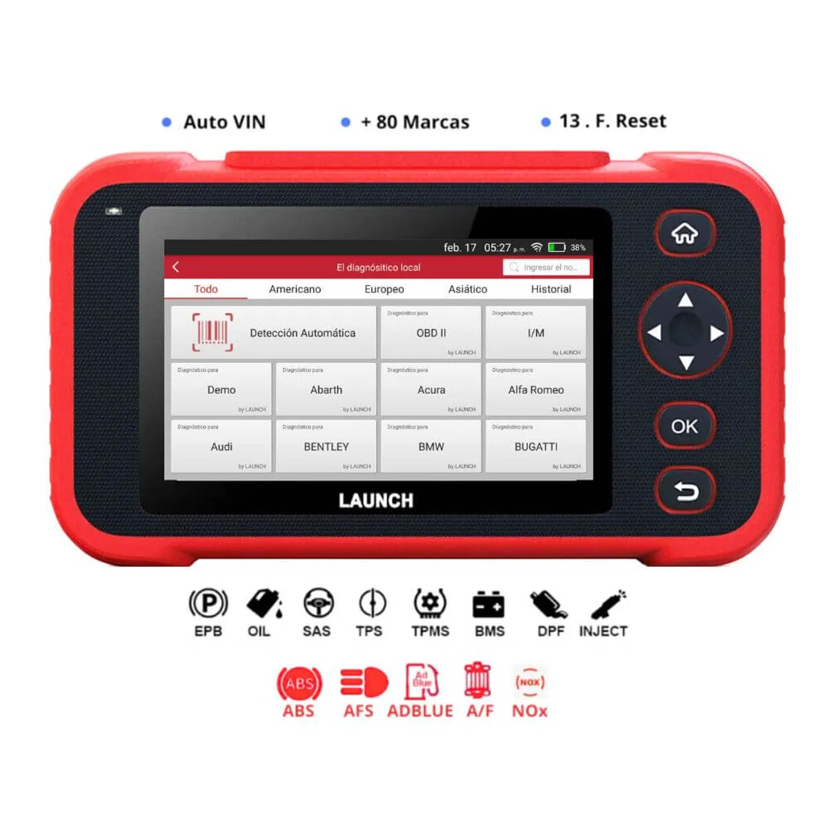 LAUNCH - Escáner Automotriz CRP 129S + 13 Funciones Especiales