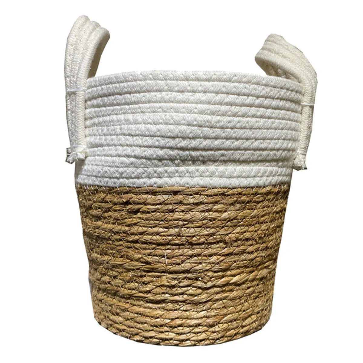 VGO - Canasto de Fibra Seagrass 26x25x25 cm. Natural
