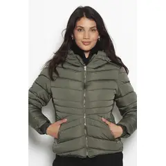 WADOS - PARKA MANGA LARGA CON CAPUCHA INTERNA Y PUNO EN COSTADO