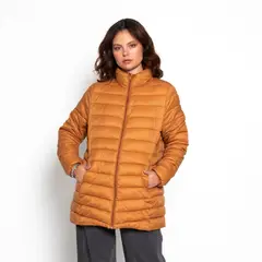 WADOS - PARKA MANGA LARGA SOLIDA CON CIERRE EN DELANTERO Y BOLSILLOS