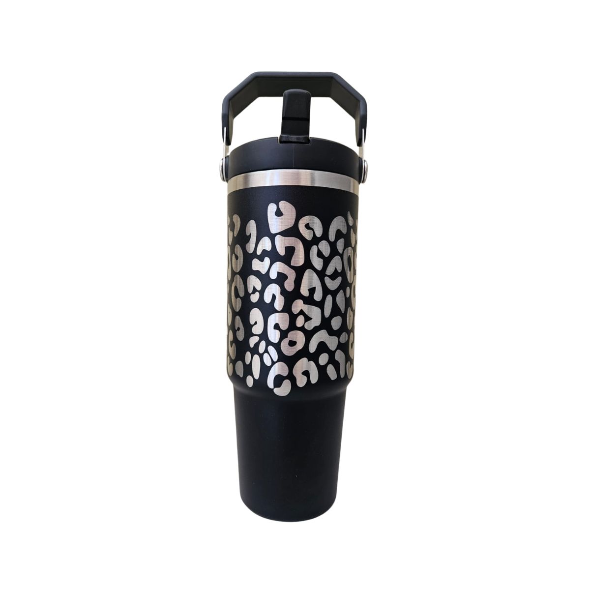 GENERICO - Vaso Térmico Negro 900ml Grabado Láser Animal Print  Acero Inoxidable