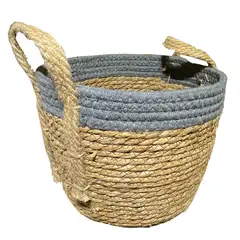 VGO - Canasto de Fibra Seagrass 24x19x16 cm. Natural