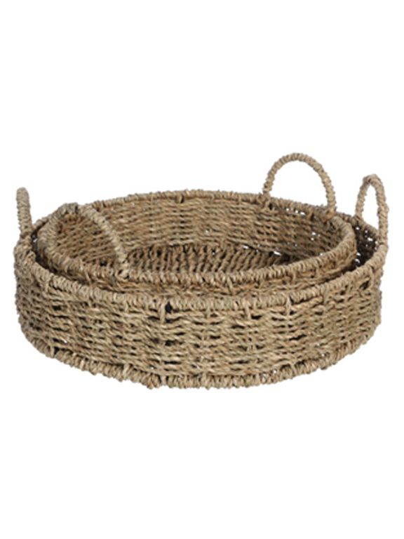Canasto de Fibra Set de 2 unidades 30-35 cm