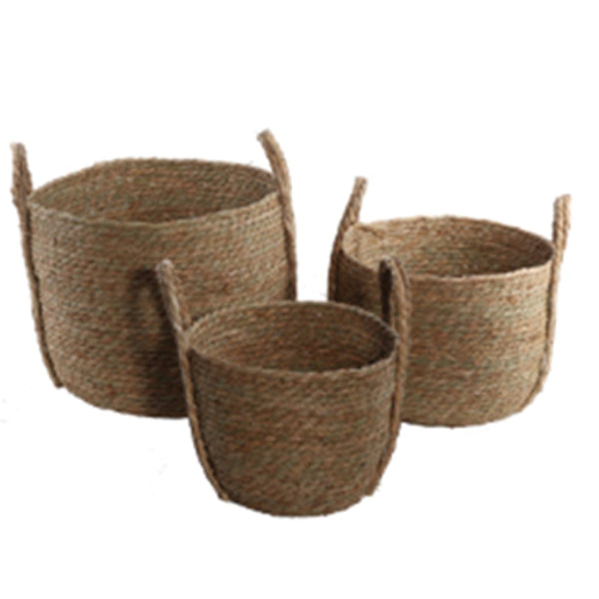 VGO - Canasto de Fibra Set de 3 unidades 27-29-36 cm