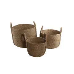VGO - Canasto de Fibra Set de 3 unidades 27-29-36 cm