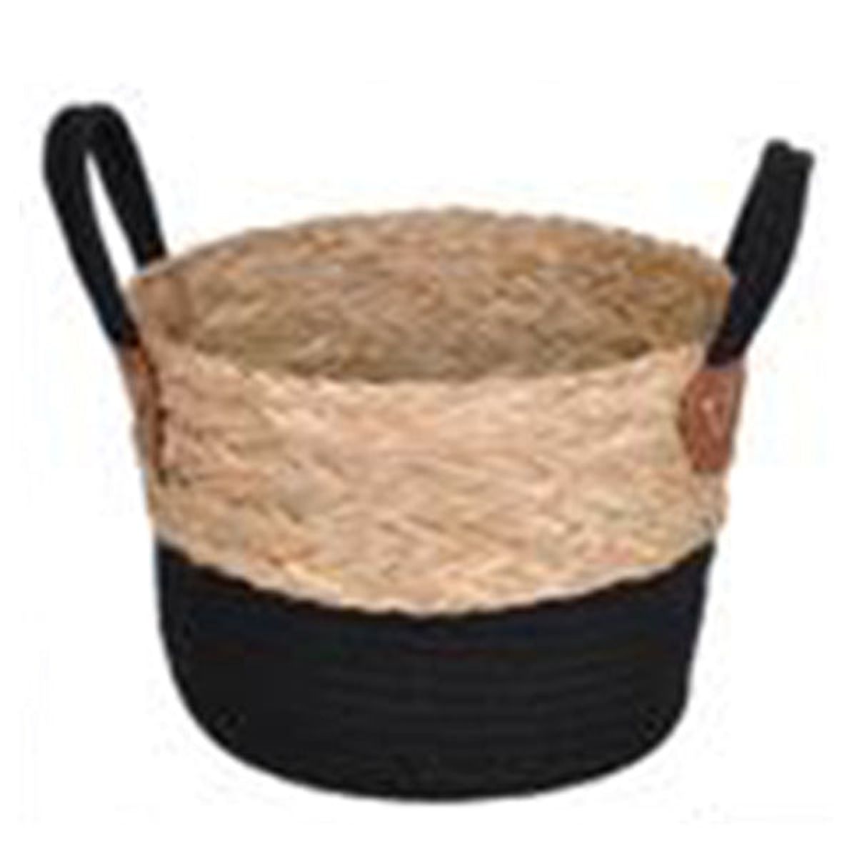 VGO - Canasto de Fibra Seagrass 26x26x20 cm. Natural