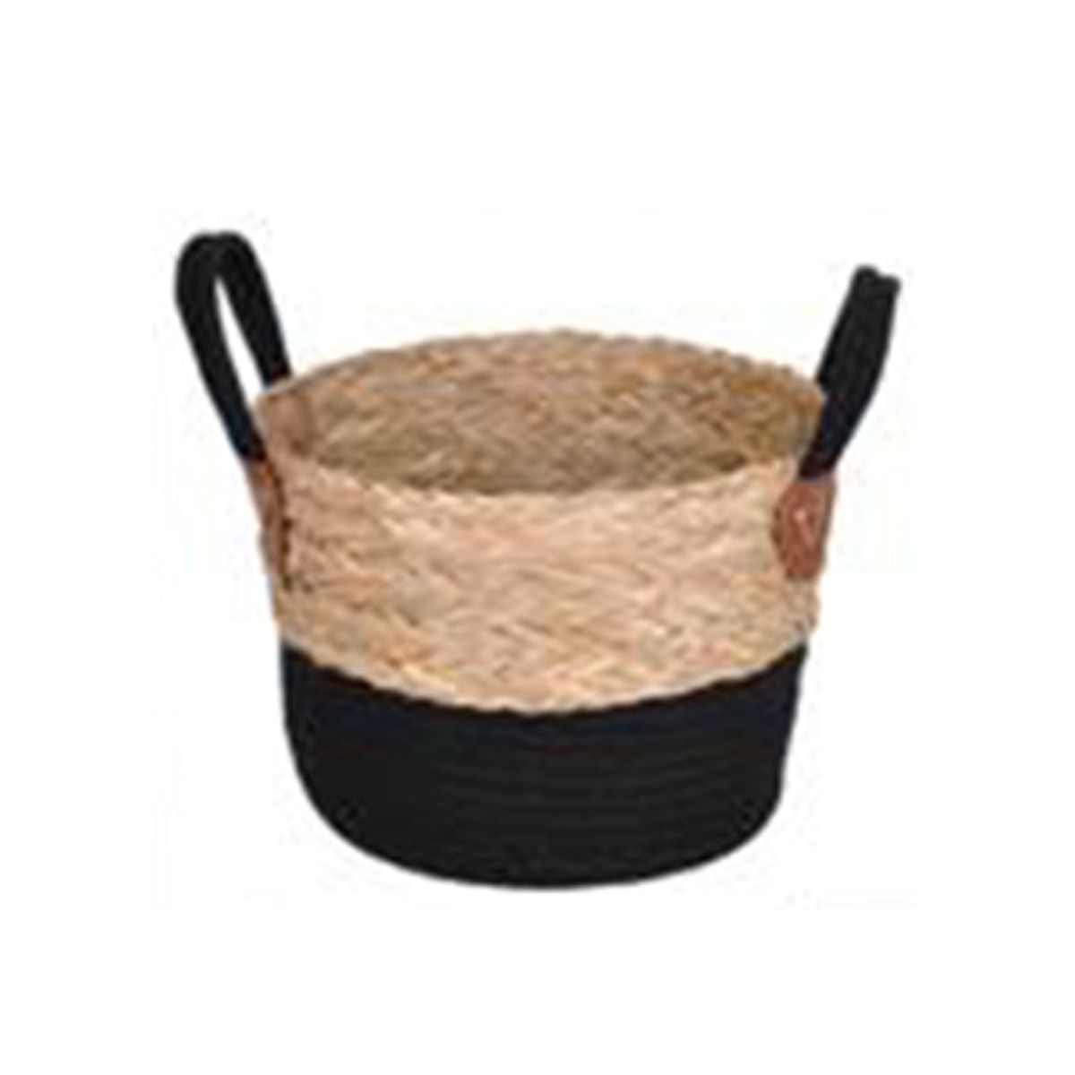 VGO - Canasto de Fibra Seagrass 26x26x20 cm. Natural