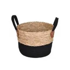 VGO - Canasto de Fibra Seagrass 26x26x20 cm. Natural