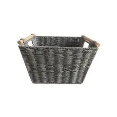 VGO - Canasto de Fibra Seagrass 41x32x26 cm. Natural