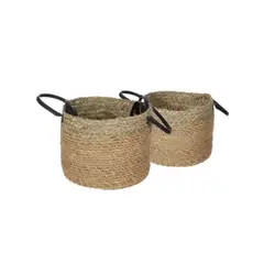 VGO - Canasto de Fibra Set de 2 unidades 27-30 cm