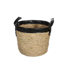 VGO - Canasto de Fibra Natural Seagrass 30x28 cm.
