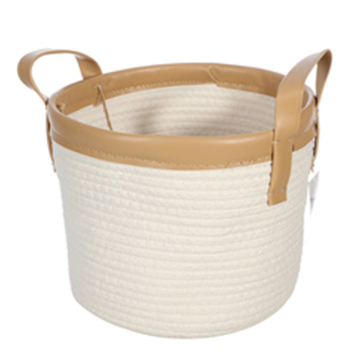 VGO - Canasto de Fibra Seagrass 30x28 cm. Natural