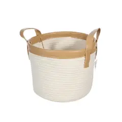 VGO - Canasto de Fibra Seagrass 30x28 cm. Natural