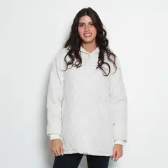 WADOS - PARKA QUILT MANGA LARGA CON CAPUCHA ABROCHADA EN DELANTERO