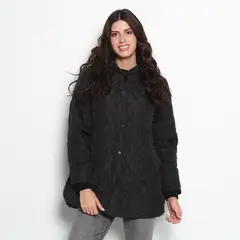 WADOS - PARKA QUILT MANGA LARGA CON CAPUCHA ABROCHADA EN DELANTERO
