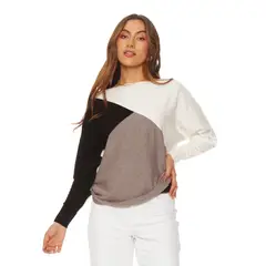 WADOS - SWEATER MANGA LARGA ESCOTE BOTE ASIMETRICO