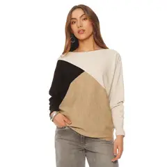 WADOS - SWEATER MANGA LARGA ESCOTE BOTE ASIMETRICO
