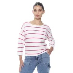 WADOS - SWEATER MANGA 34 LISTADO CUELLO BOTE
