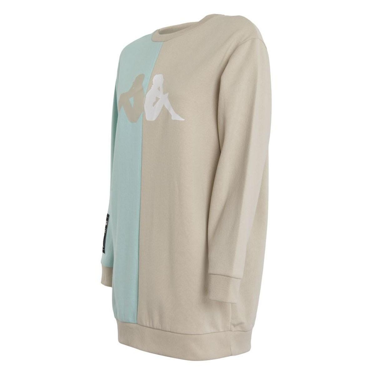 KAPPA - Polerón Mujer Oversize Split Grey Aqua Confort