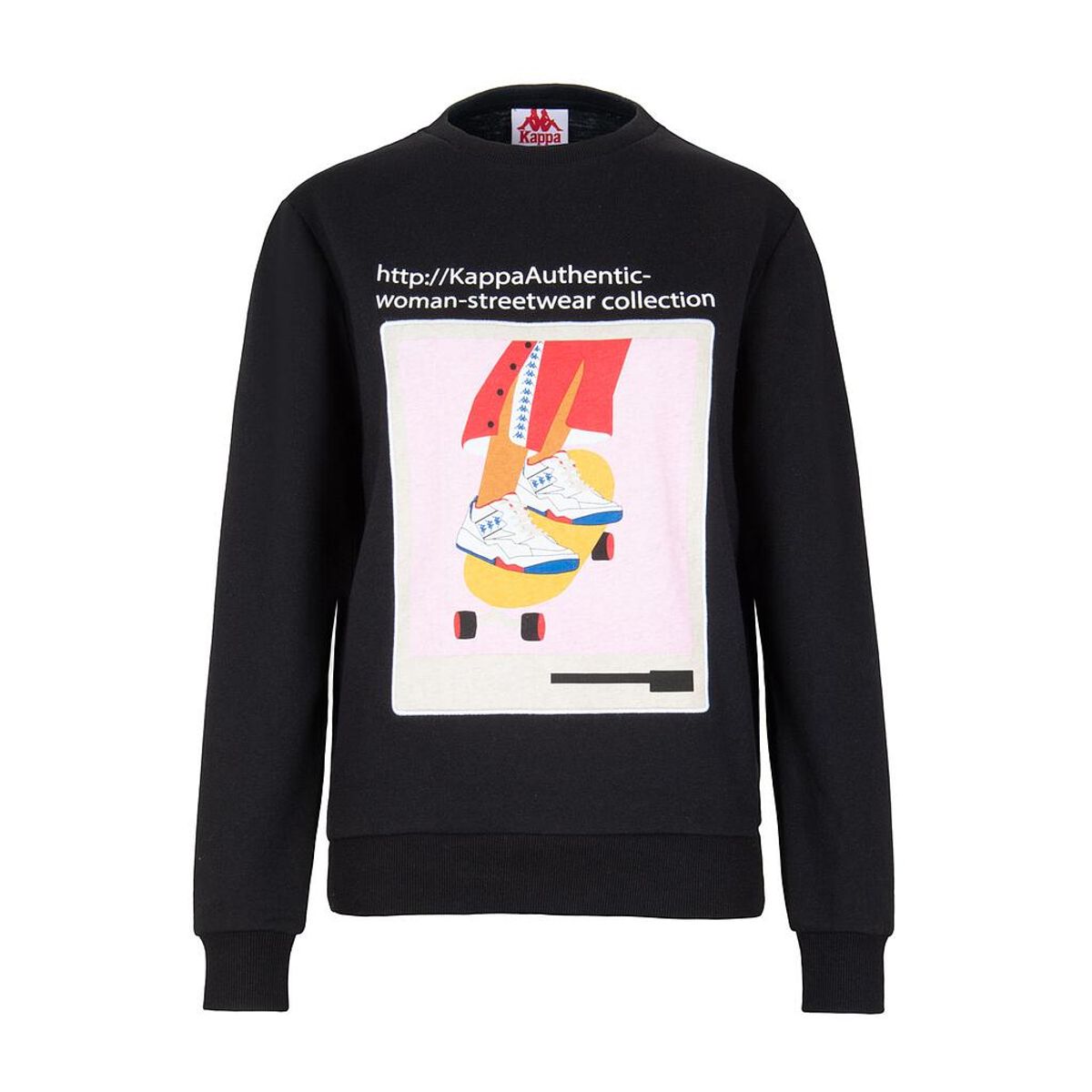 KAPPA - Poleron De Mujer Kappa Link Collection Negro