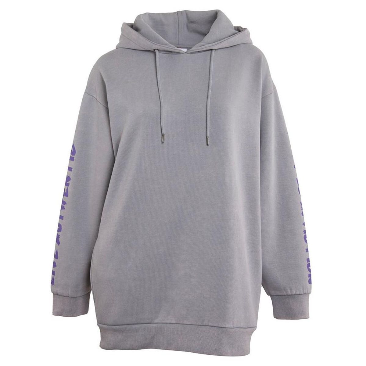 KAPPA - Poleron Largo De Mujer Kappa Hoodie K Gris