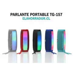 GENERICO - Parlante Bluetooth Portátil TG-157 Luces LED Rítmicas, Sonido Hi-Fi y Radio FM