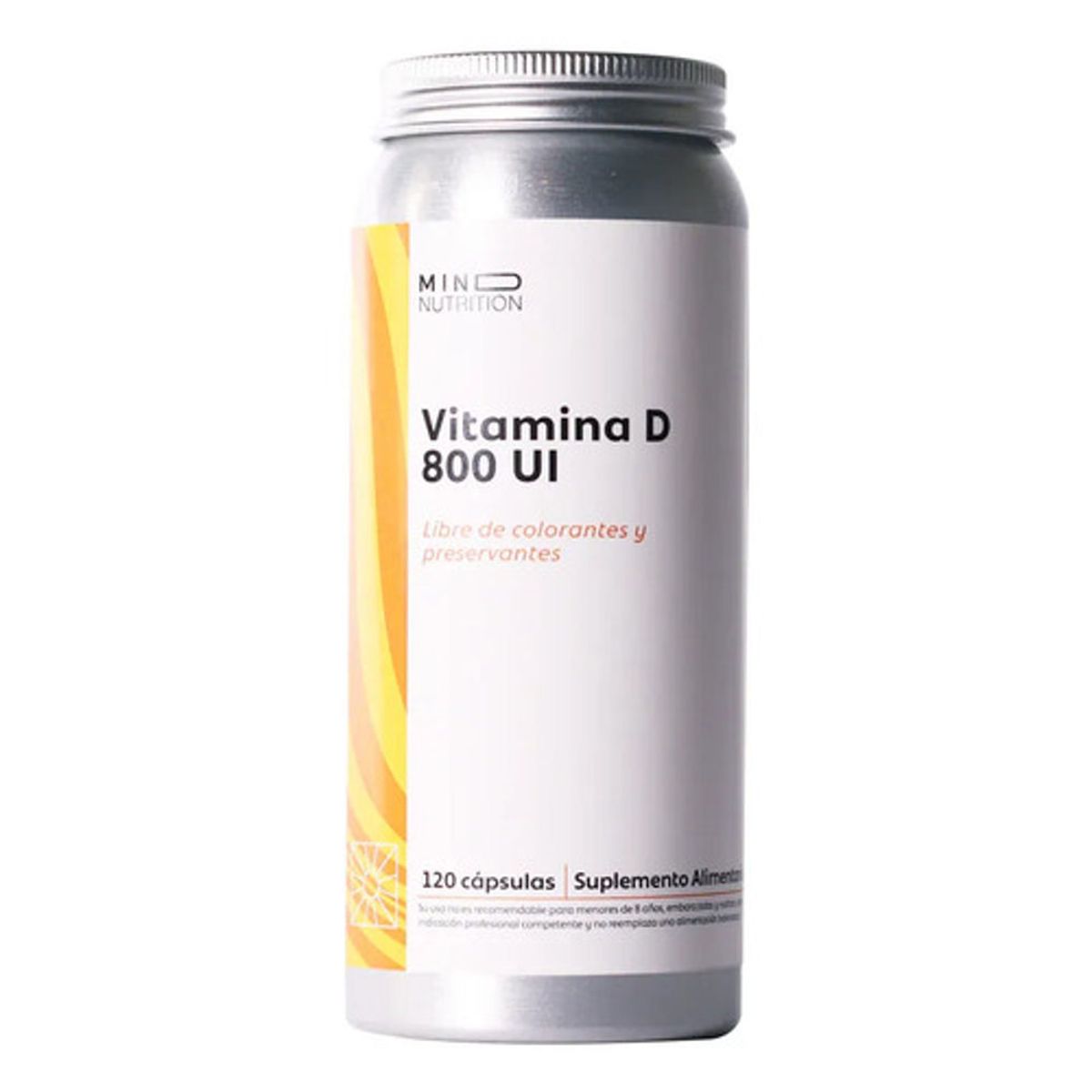 GENERICO - Vitamina D3 120 Cápsulas Mind Nutrition Sin Sabor