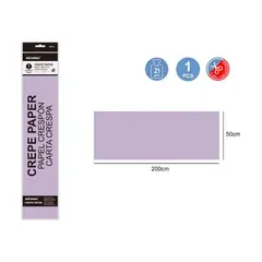 GENERICO - Papel Crepé Morado Pastel 200x50cm