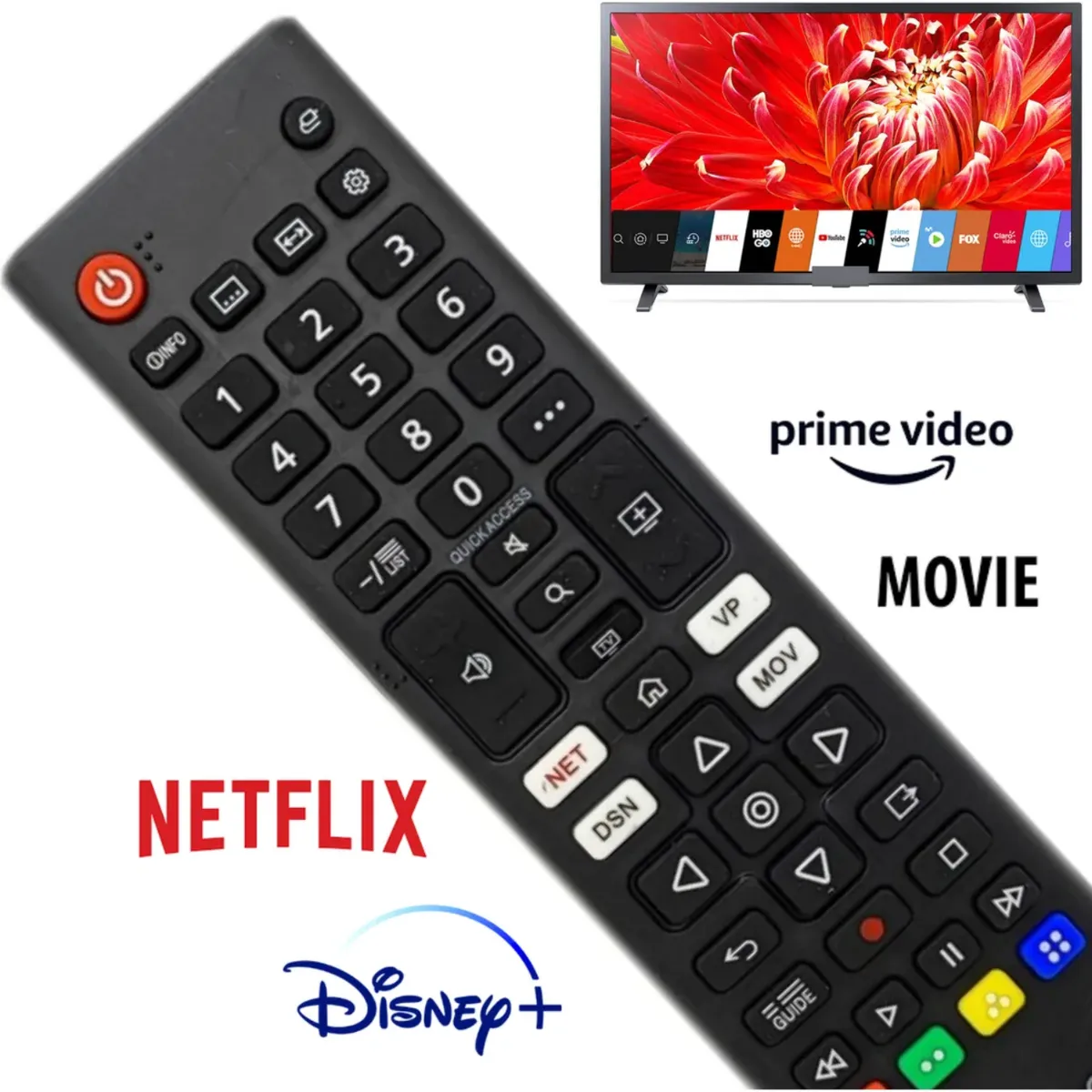 GENERICO - Control Remoto Para Lg Smart Tv Akb76037603 Uhd 4k Webos
