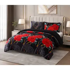 GENERICO - Cubrecama de Invierno Plush con Chiporro 2 Plazas Negro TFYH31