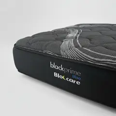 BLOCCARE - Cama Baul King L200 cm + Colchon Black Prime - Modelo Uno / Rueda Deluxe (Negro)