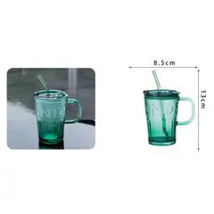 GENERICO - TAZA VERDE CON PAJILLA 450ML
