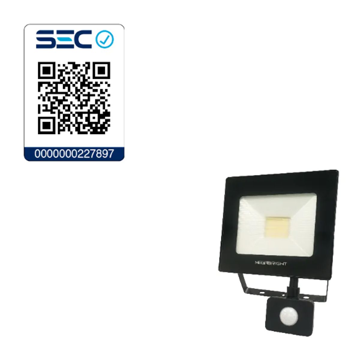 MEGABRIGHT - Proyector LED 30W Telco Flat Pro 6000K Con SENSOR