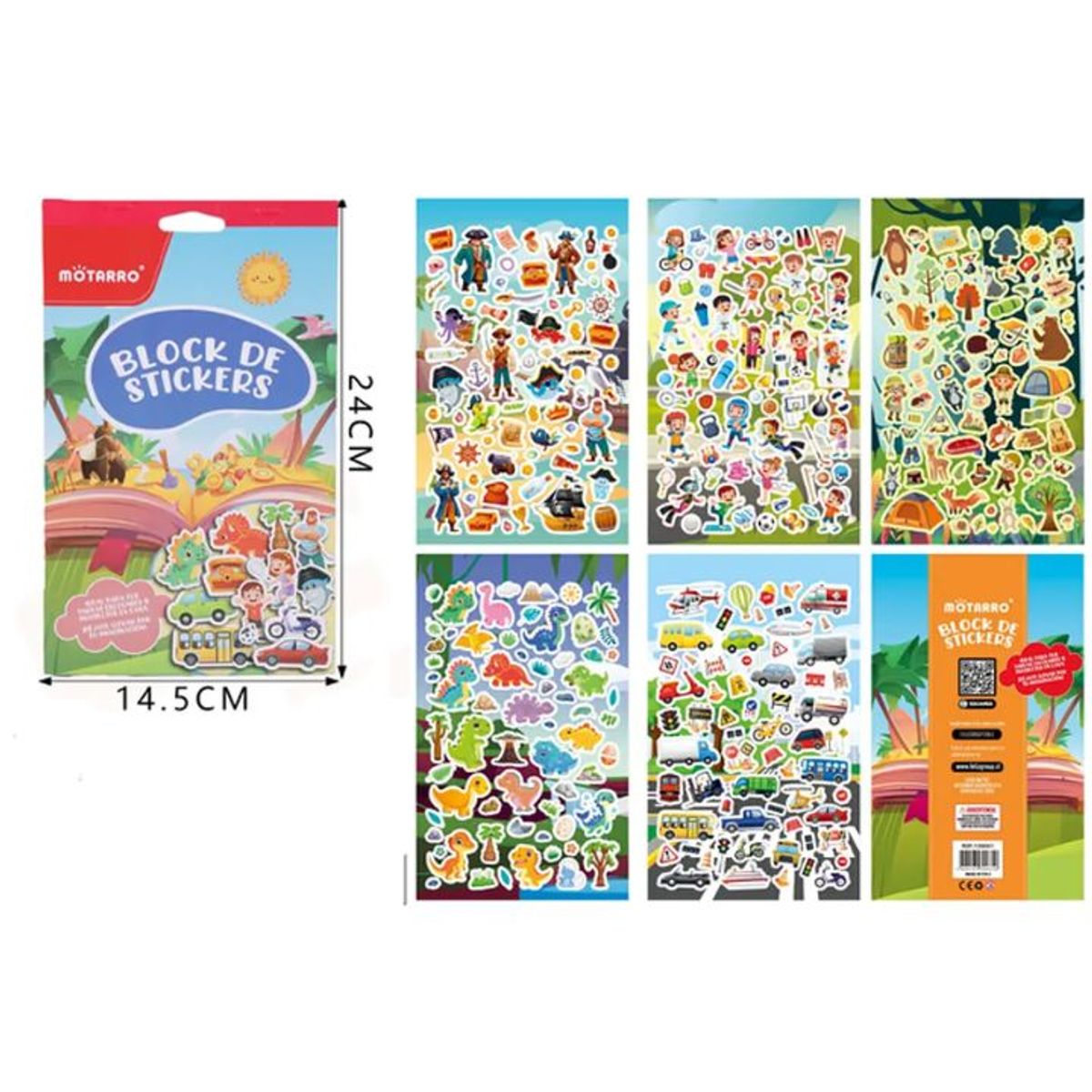 GENERICO - Block de Stickers mixto 1 14x24cm