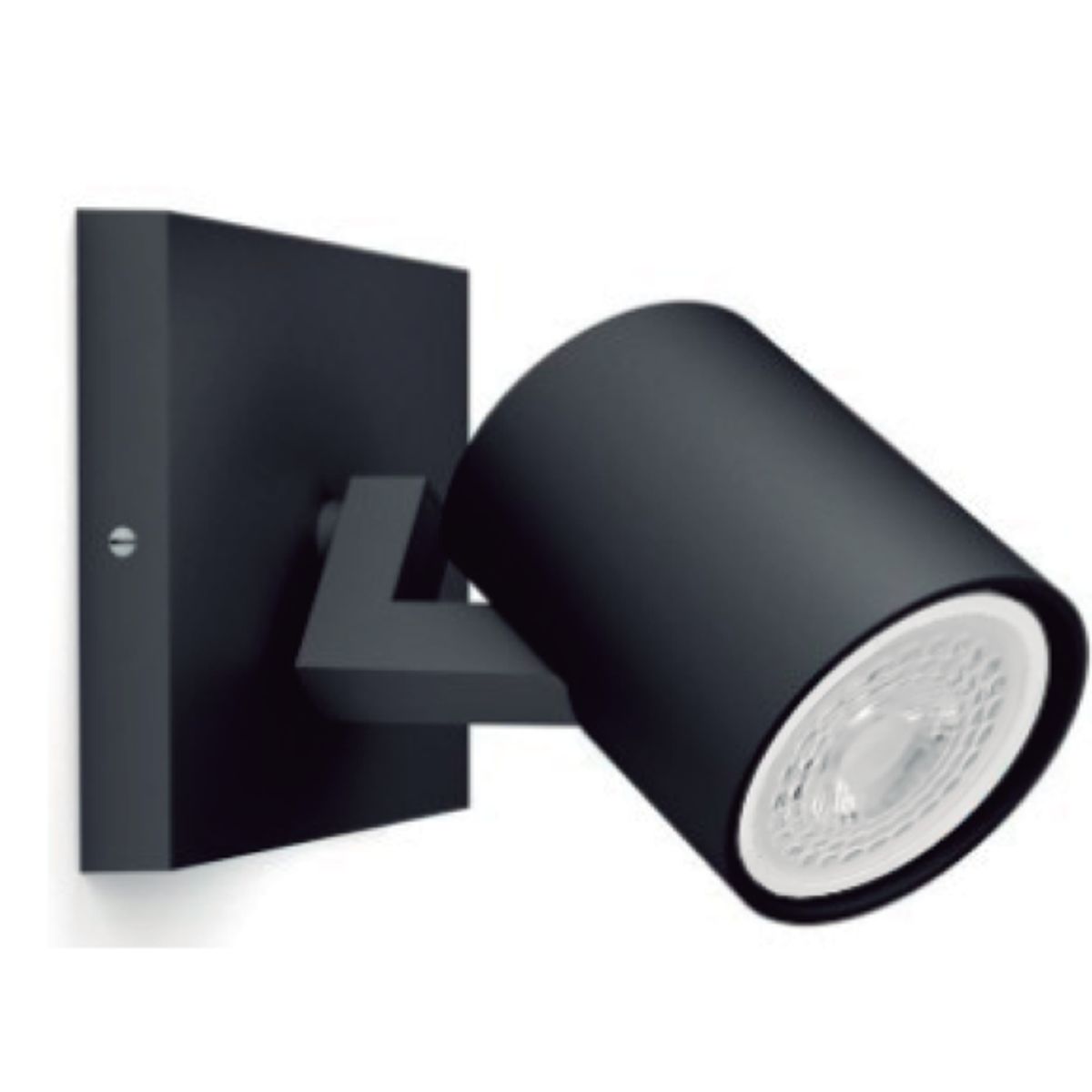 MEGABRIGHT - BARRA SOBREPUESTA SIMPLE GU-10 NEGRO MATE P1