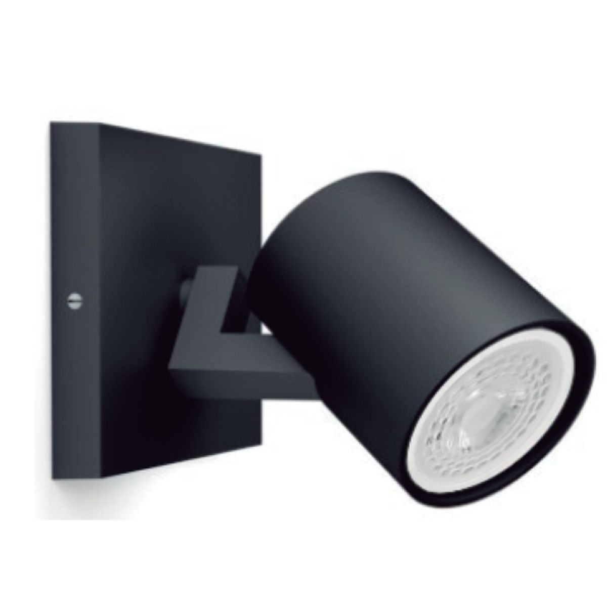 MEGABRIGHT - BARRA SOBREPUESTA SIMPLE GU-10 NEGRO MATE P1