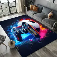 SMARTY - Alfombra Lisa Juvenil Infantil Gamer Diseño Gol Digital 150x200CM