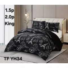 GENERICO - Cubrecama de Invierno Plush con Chiporro 2 Plazas Negro TFYH34