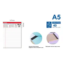 GENERICO - Block De Papel Blanco Facil De Rasgar 40Hojas A5 210x147mm