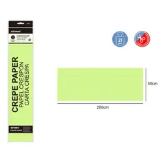 GENERICO - Papel Crepé Amarillo Fluor 200X50Cm 21G