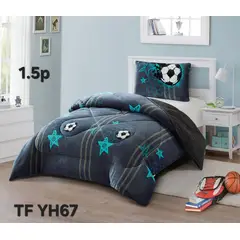 GENERICO - Cubrecama de Invierno Plush con Chiporro 1.5 Plazas Gris TFYH67