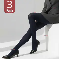 UTILISIMO - Pack 3 Pantys Semitransparentes Elasticadas Oficina Azul