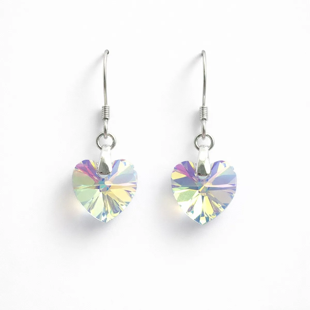 LK LUKSO - Aros Cristal Austriaco Corazón Aurora Boreal Plata Ley 925